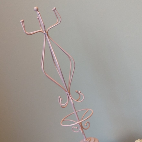 Pink Wood Jewelry Stand - Picture 2 of 7